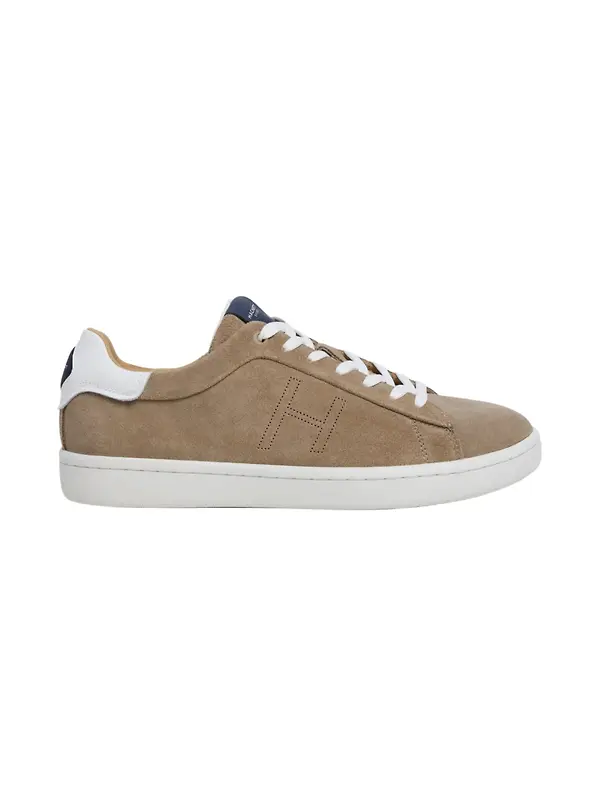 Hackett Men's Bond Soft Moccasin Suede Sneaker - Sand Beige Image 1