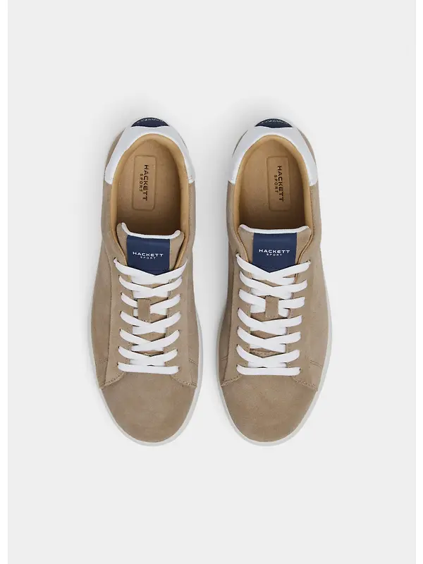 Hackett Men's Bond Soft Moccasin Suede Sneaker - Sand Beige Image 2