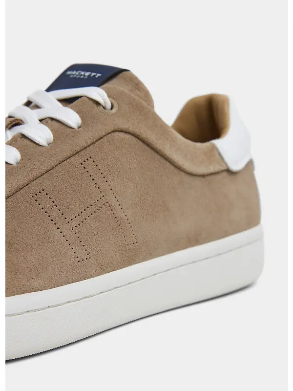Hackett Men's Bond Soft Moccasin Suede Sneaker - Sand Beige Image 4