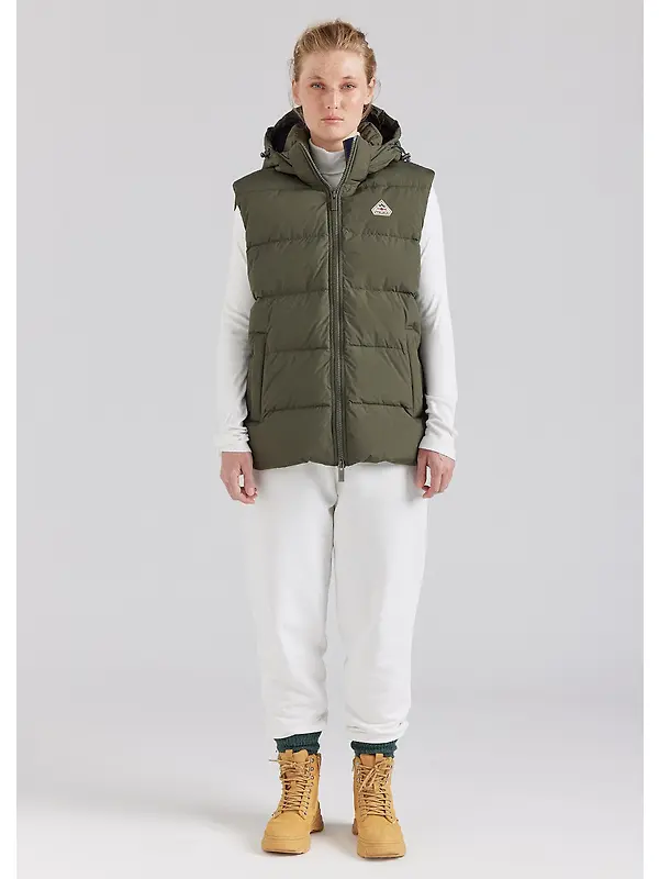 Pyrenex Unisex Spoutnic Mini Ripstop Down Vest - Deep Khaki Image 6