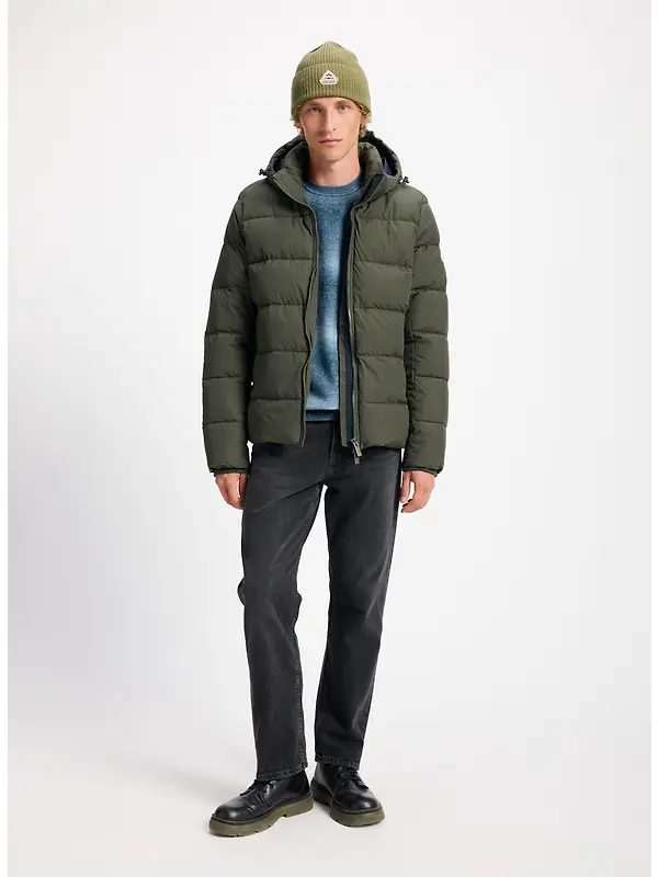 Pyrenex Men's Spoutnic Down Jacket with Removable Hood - Deep Khaki Image 3