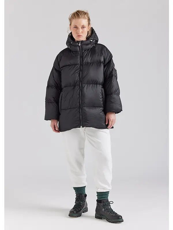 Pyrenex Unisex Sten Ripstop Hooded Down Jacket - Black Image 5