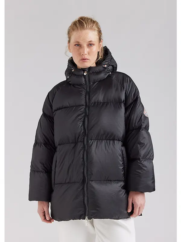 Pyrenex Unisex Sten Ripstop Hooded Down Jacket - Black Image 2