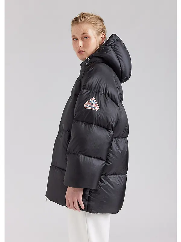 Pyrenex Unisex Sten Ripstop Hooded Down Jacket - Black Image 7