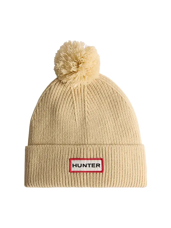 Hunter Brenig Ribbed Pom Beanie - Gravel Image 1