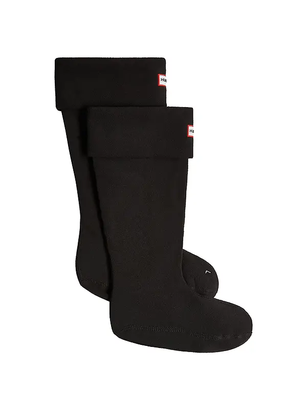 Hunter Fleece Tall Boot Socks - Black Image 1