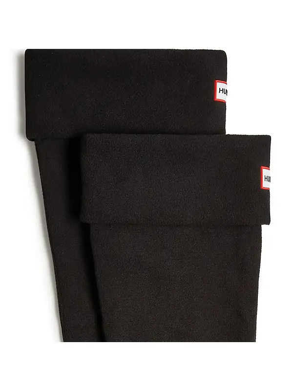 Hunter Fleece Tall Boot Socks - Black Image 3