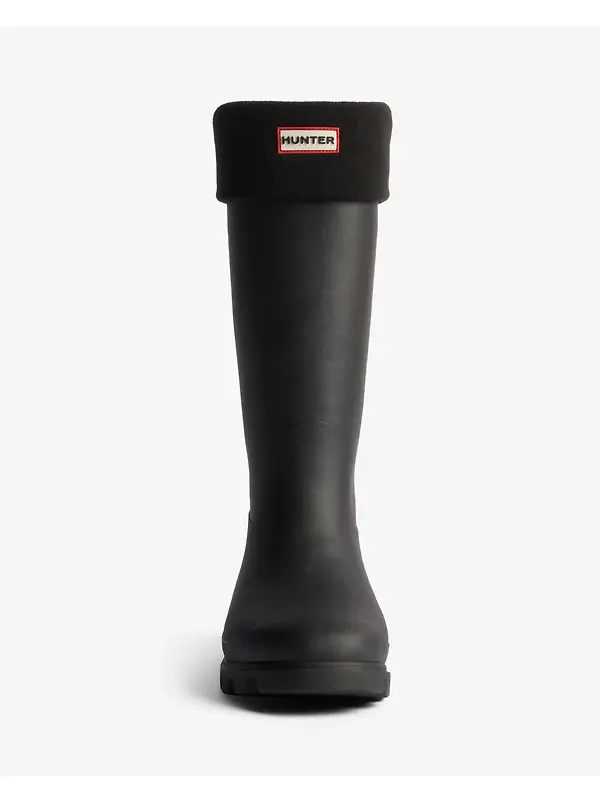 Hunter Recycled Downpour Fleece Tall Boot Socks - Black Image 2