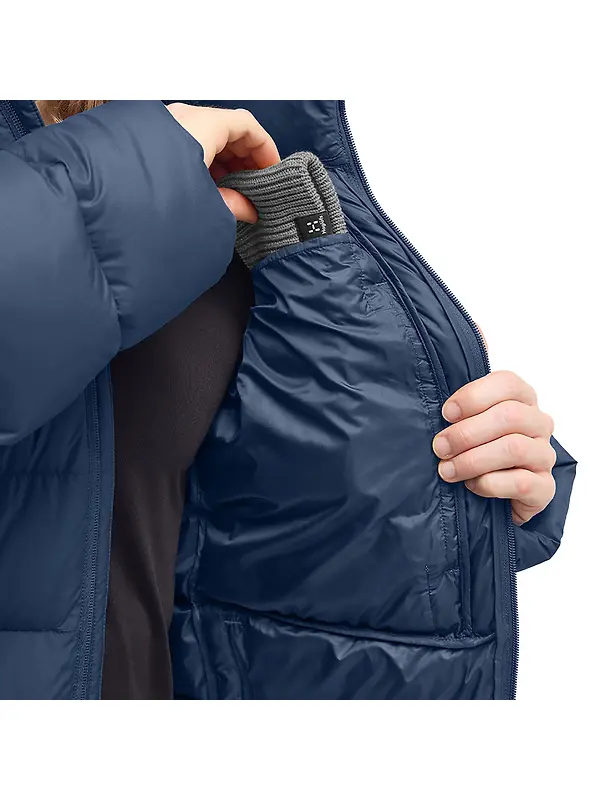 Haglöfs Men's Rosson Down Hooded Jacket - Tarn Blue Image 11