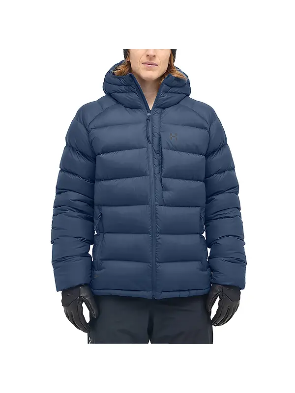 Haglöfs Men's Rosson Down Hooded Jacket - Tarn Blue Image 2