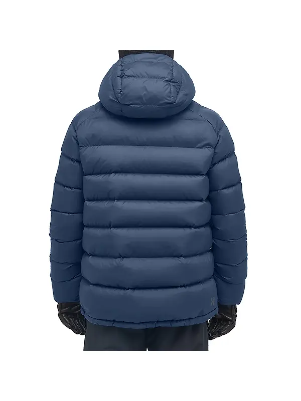 Haglöfs Men's Rosson Down Hooded Jacket - Tarn Blue Image 3