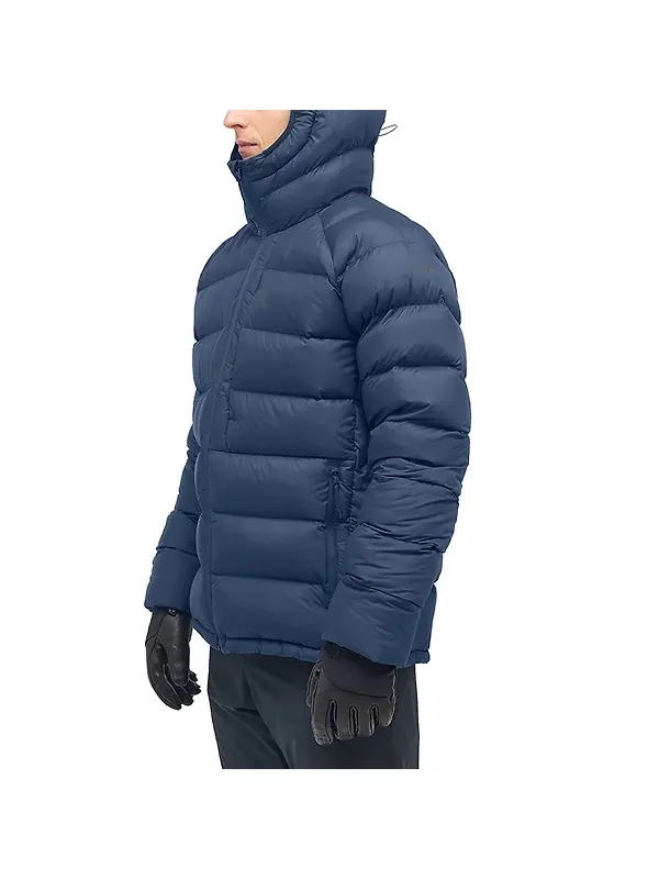 Haglöfs Men's Rosson Down Hooded Jacket - Tarn Blue Image 4