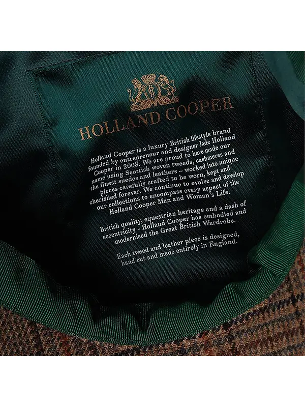 Holland Cooper Baker Boy Cap - Bourbon Tweed Image 3