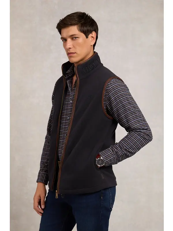 Holland Cooper Men's Country Fleece Gilet - Ink Navy Image 6