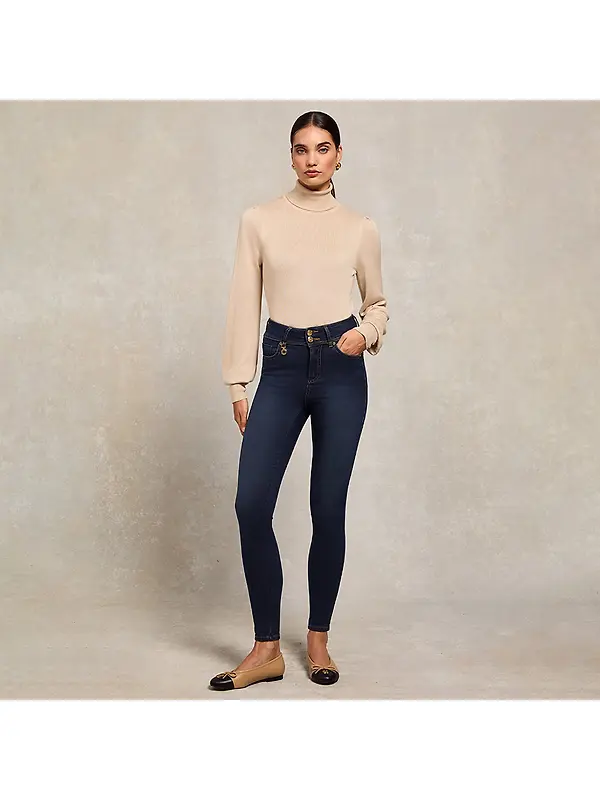 Holland Cooper Women's Contour Skinny Jeans - Deep Indigo Image 2
