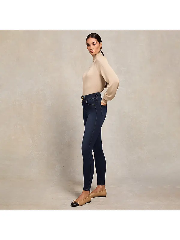 Holland Cooper Women's Contour Skinny Jeans - Deep Indigo Image 3