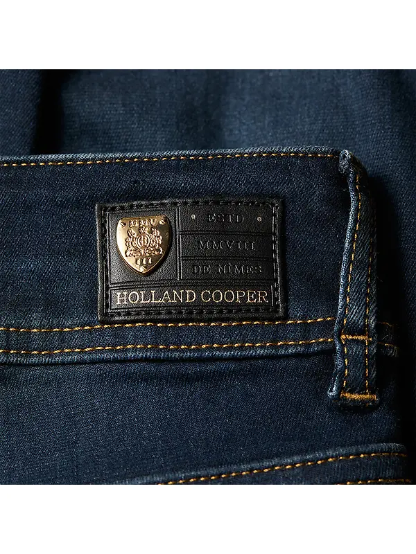 Holland Cooper Women's Contour Skinny Jeans - Deep Indigo Image 8