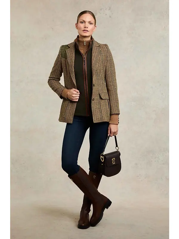 Holland Cooper Women's Country Fleece Gilet - Khaki Image 4