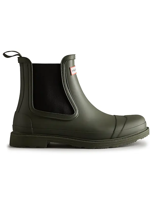 Hunter Men's Chelsea Commando Boots - Dark Olive Image 1