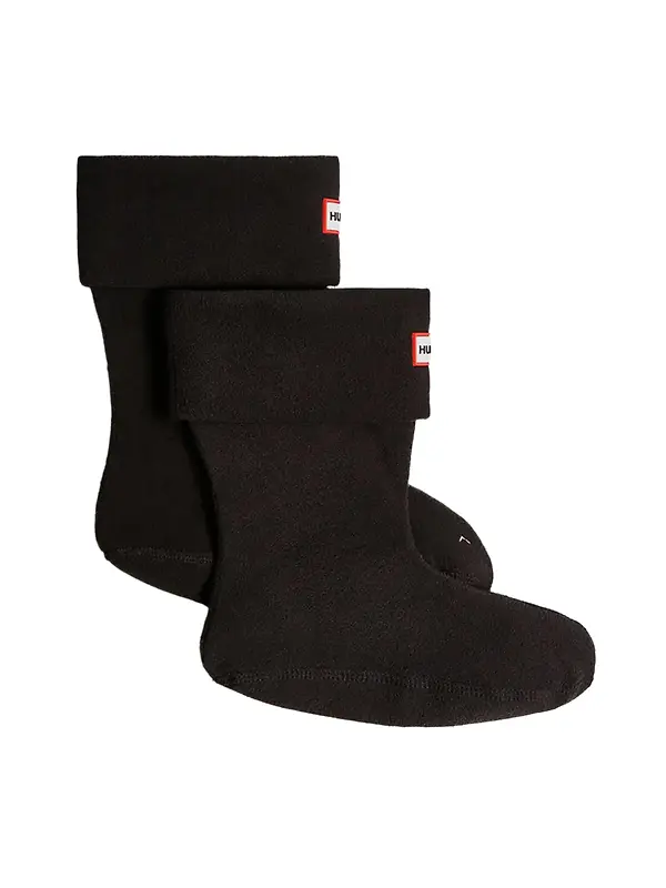Product image of Hunter Recycled Fleece Cuff Short Boot Socks - Black