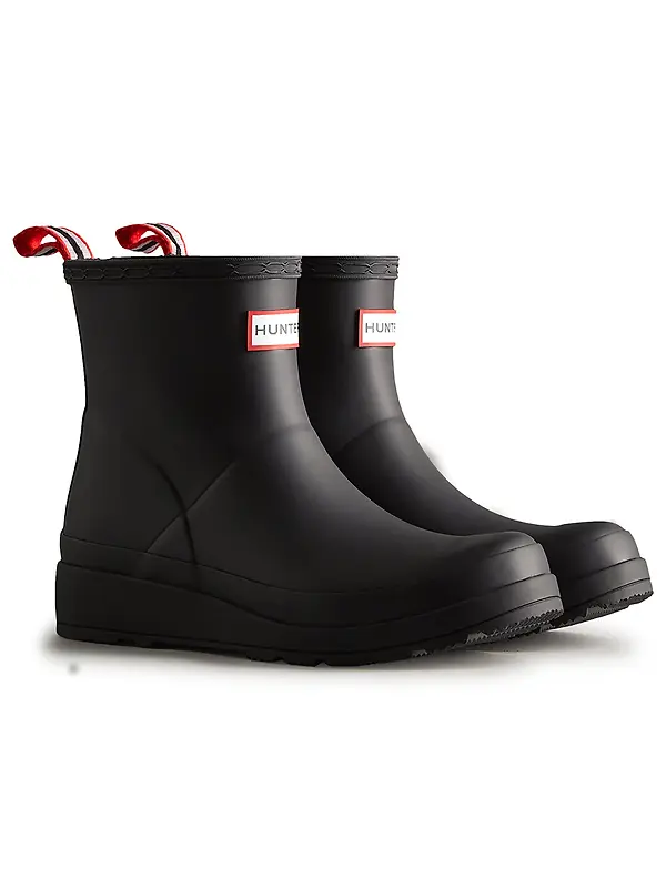 Hunter Women's Play Short Wellington Boots - Black Image 2
