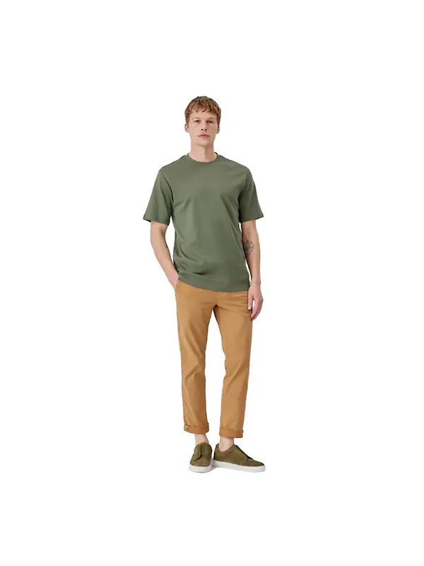 Oliver Sweeney Men's Palmela Jersey Cotton T-Shirt - Khaki Image 5