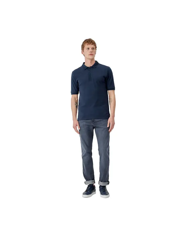 Oliver Sweeney Men's Tralee Cotton Polo T-Shirt - Navy Image 5