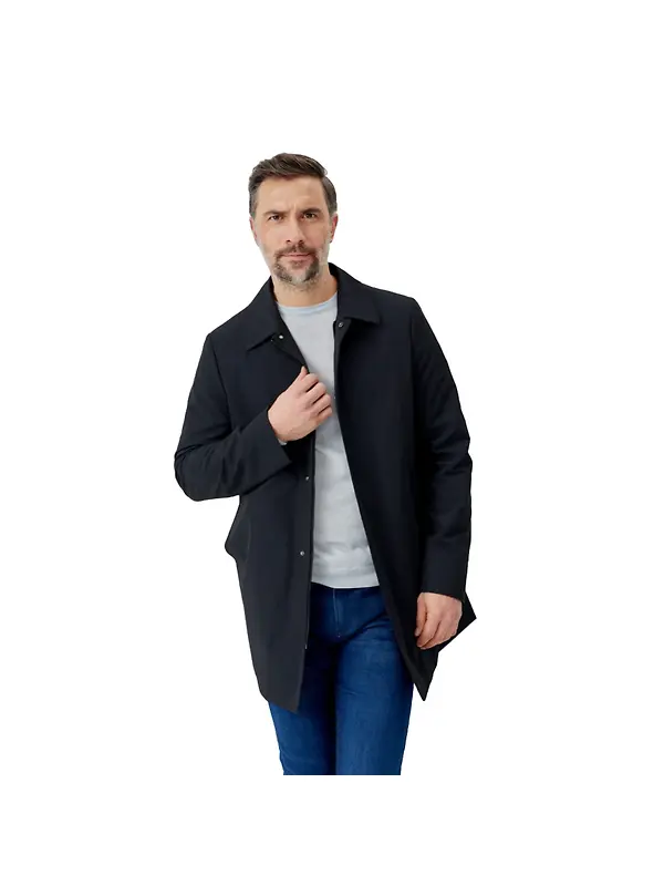 Oliver Sweeney Men's Huntingfield Showerproof Mac - Navy Image 2