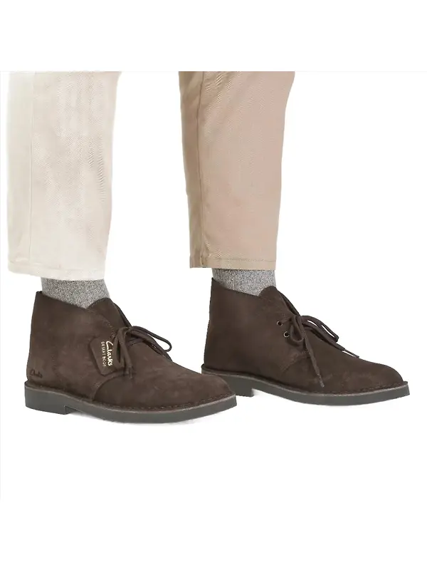 Clarks Men's Desert Evo Suede Boots - Dark Brown Image 2