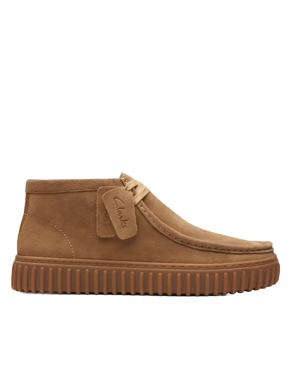 Clarks Men's Torhill Hi Boots - Dark Sand Suede Image 1