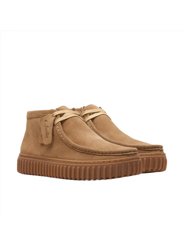 Clarks Men's Torhill Hi Boots - Dark Sand Suede Image 3