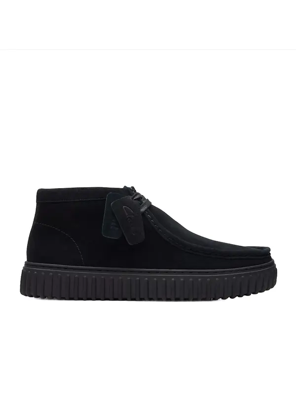 Clarks Men's Torhill Hi Boots - Black Suede Image 1