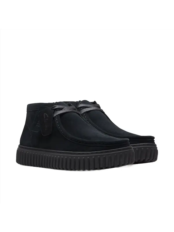 Clarks Men's Torhill Hi Boots - Black Suede Image 3