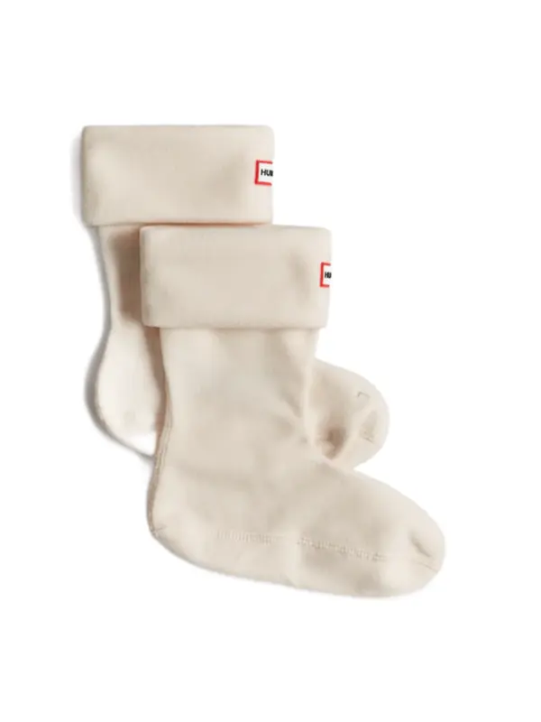 Product image of Hunter Recycled Fleece Cuff Short Boot Socks - White