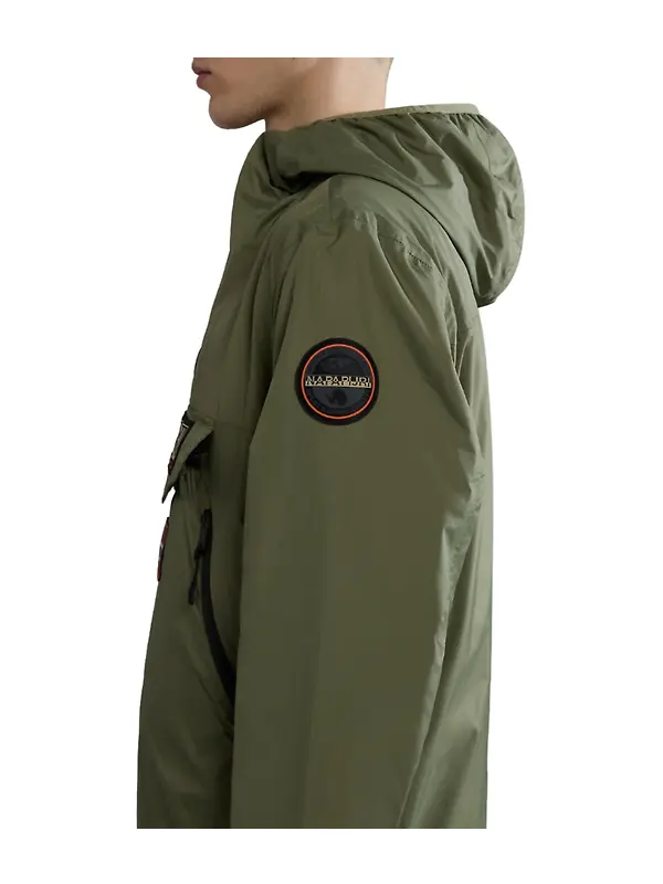 Napapijri Rainforest Ripstop Anorak Jacket - Green Lichen Image 7