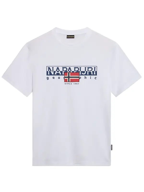 Product image of Napapijri Men's Aylmer Short Sleeve T-Shirt - White