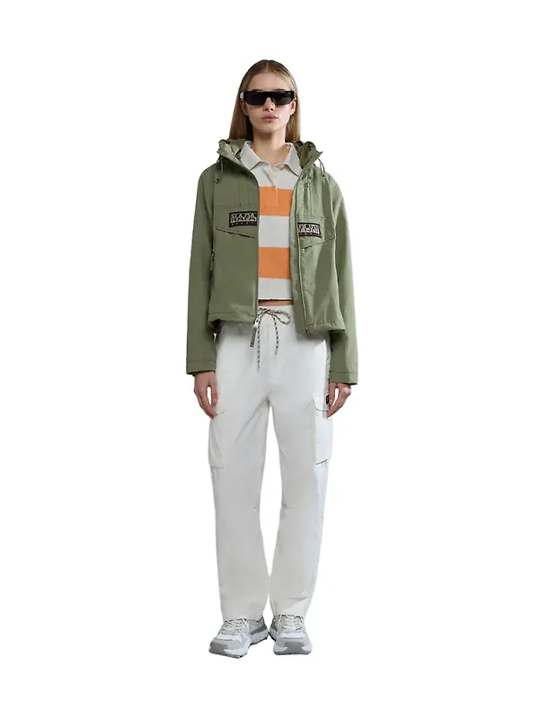 Napapijri Women's Rainforest Open Summer Jacket - Green Lichen Image 3