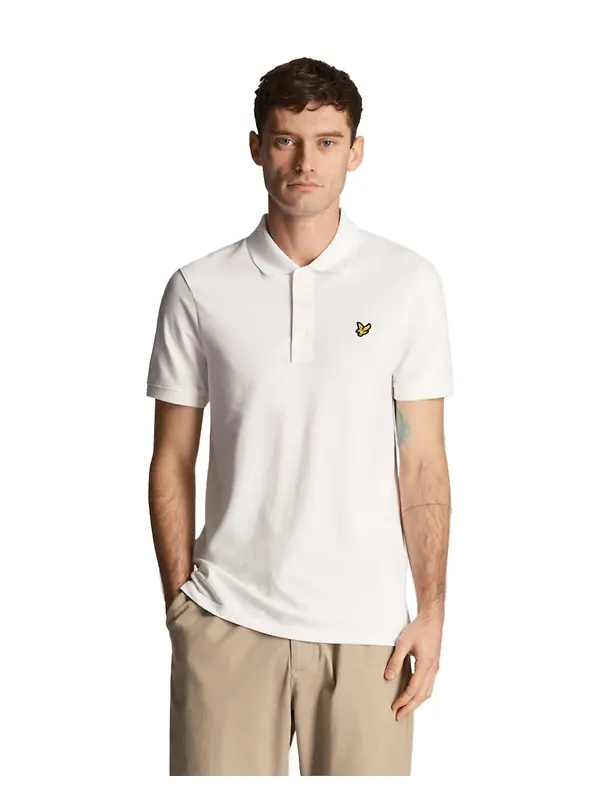Lyle & Scott Men's Essential Plain Polo Shirt - White Image 1