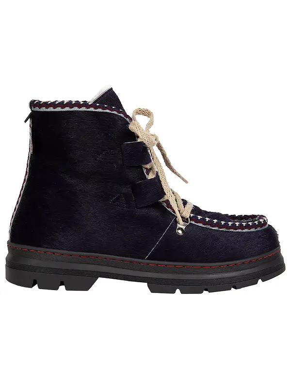 Penelope Chilvers Women's Incredible Pony Shearling-Lined Boots - Ink Image 1