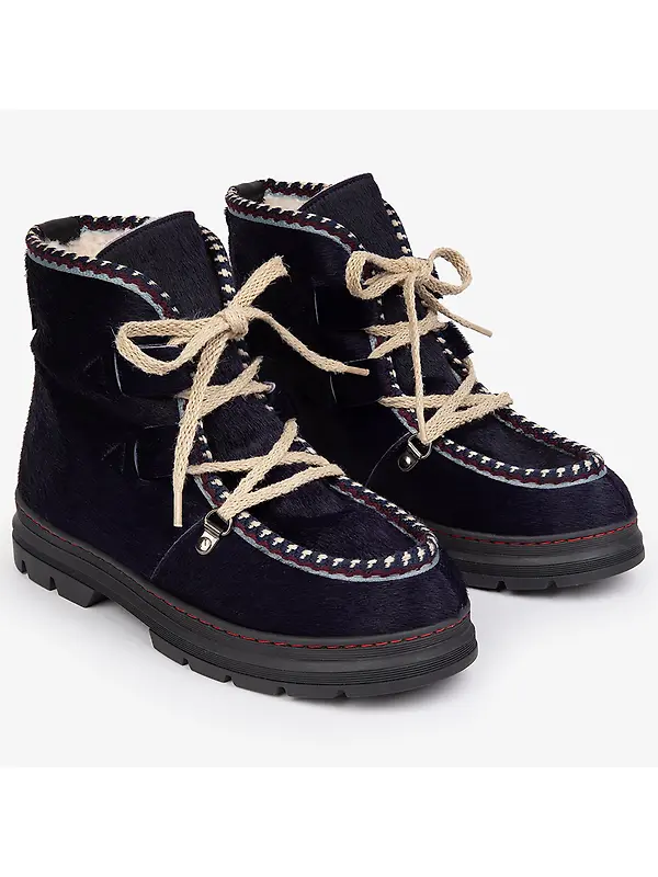 Penelope Chilvers Women's Incredible Pony Shearling-Lined Boots - Ink Image 3