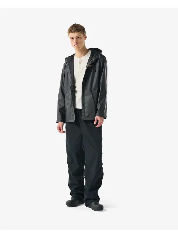 Hunter Unisex Downpour Izzy Pu Hooded Jacket - Black Image 5