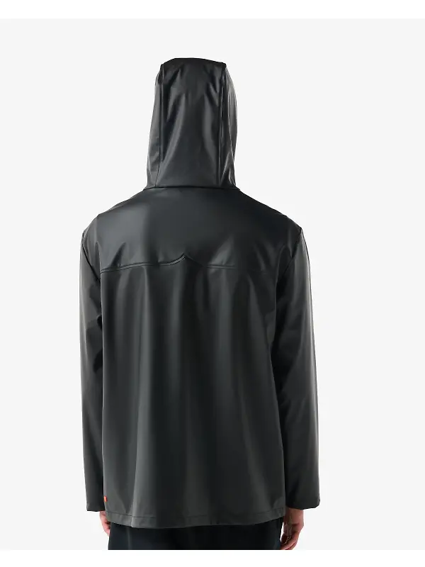 Hunter Unisex Downpour Izzy Pu Hooded Jacket - Black Image 7