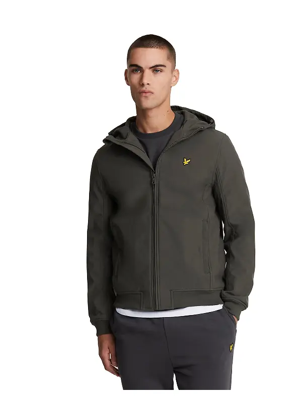 Lyle & Scott Men's Fleece Back Softshell Jacket - Gunmetal Image 1