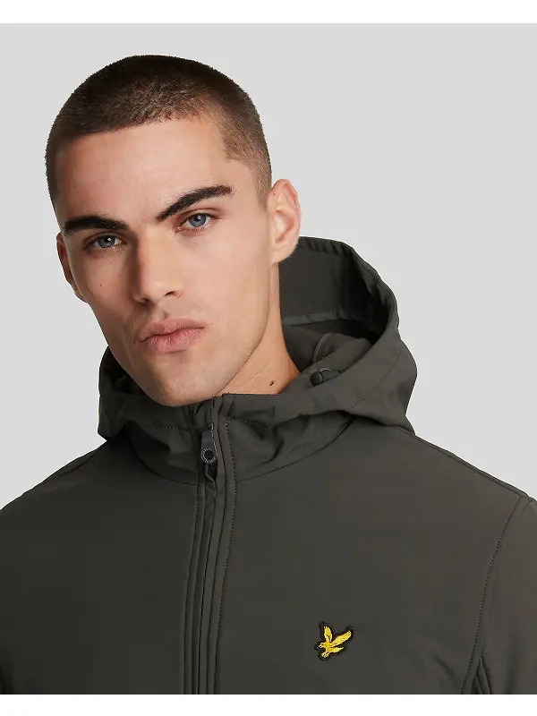 Lyle & Scott Men's Fleece Back Softshell Jacket - Gunmetal Image 4