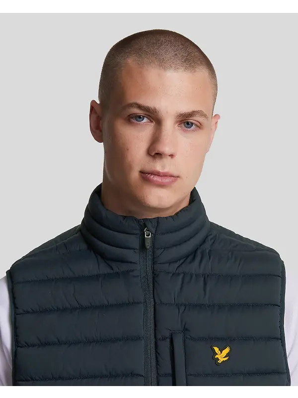 Lyle & Scott Men's Stretch Lightweight Quilted Gilet - Dark Navy Image 5