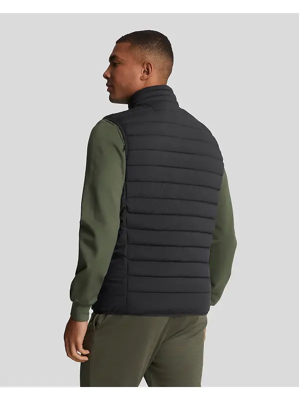 Lyle & Scott Men's Stretch Lightweight Quilted Gilet - Jet Black Image 3