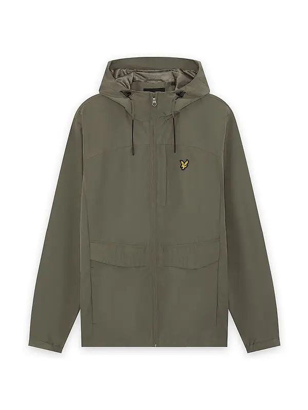 Lyle & Scott Men's Lightweight Hooded Zip Through Jacket - Khaki Ash Image 1