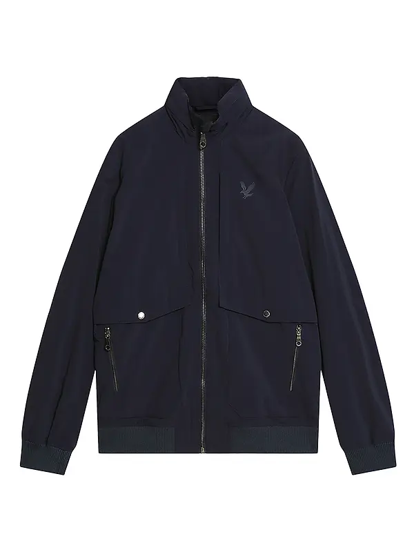 Lyle & Scott Men's Crinkle Nylon Pocket Jacket - Dark Navy Image 1