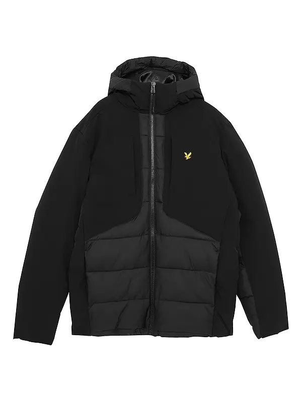 Lyle & Scott Men's Sports Hybrid Puffer Jacket - Jet Black Image 1