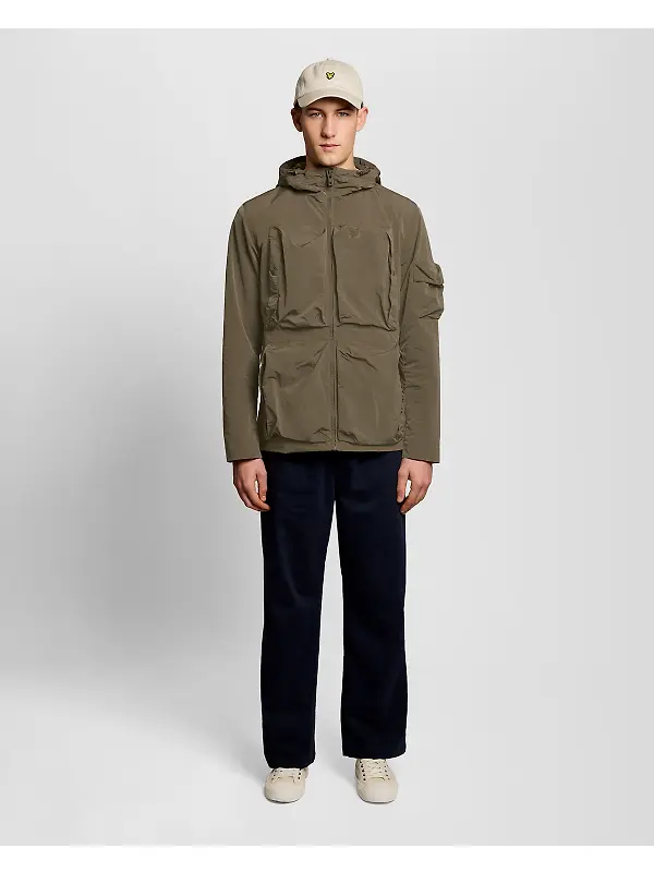 Lyle & Scott Men's Lightweight Ripstop Windcheater - Khaki Ash Image 3